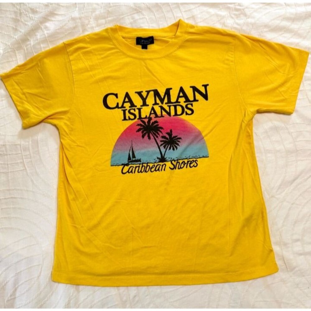 Vintage Style Cayman Island TopShop T Shirt Caribbean Shores Size Medium 8